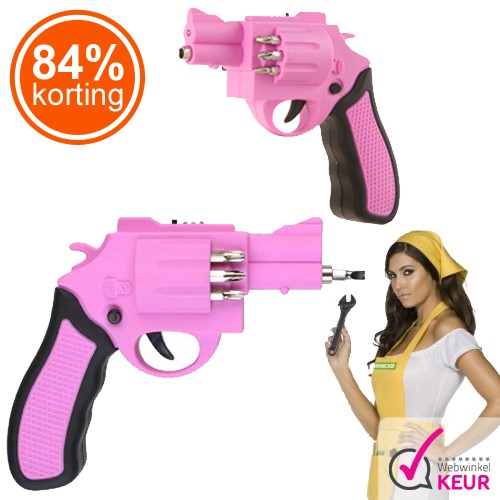 Gave Aktie - Gun Power Roze Accuschroevendraaier Gave Aktie - Gun Power Roze Accuschroevendraaier