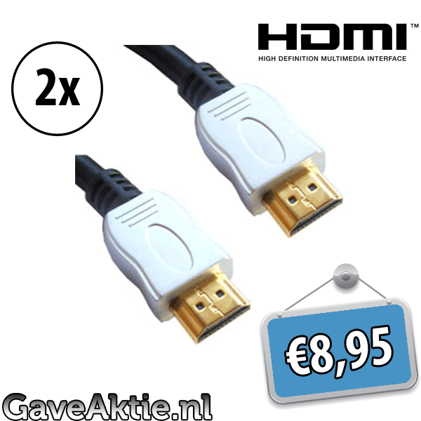 Gave Aktie - Hdm Kabels Verguld 2X 2 M Gave Aktie - Hdm Kabels Verguld 2X 2 M
