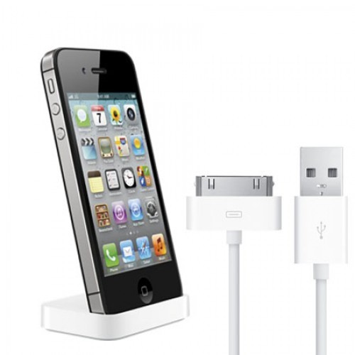 Gave Aktie - iPhone 4/4S dock inc. 2m kabel Gave Aktie - iPhone 4/4S dock inc. 2m kabel