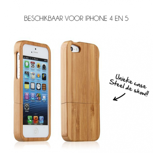 Gave Aktie - iPhone 4/5 bamboe case Gave Aktie - iPhone 4/5 bamboe case