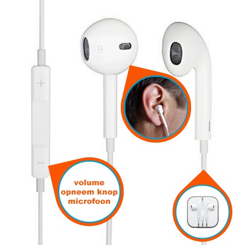 Gave Aktie - iPhone 5 in ear oordopjes Gave Aktie - iPhone 5 in ear oordopjes