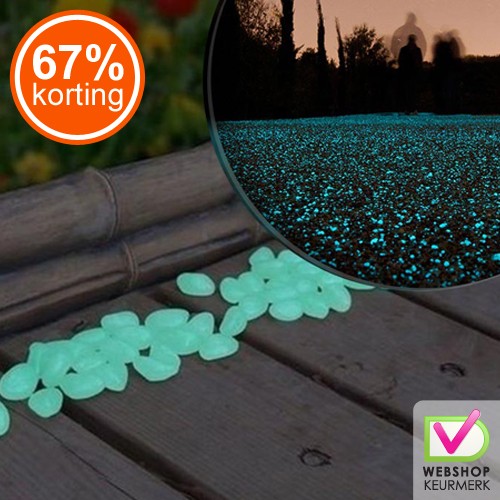 Gave Aktie - Lichtgevende deco-steentjes Gave Aktie - Lichtgevende deco-steentjes