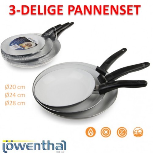 Gave Aktie - Lowenthal 3 delige Keramische pannenset