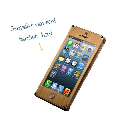 Gave Aktie - Luxe iPhone 5/5S Bamboe case Gave Aktie - Luxe iPhone 5/5S Bamboe case