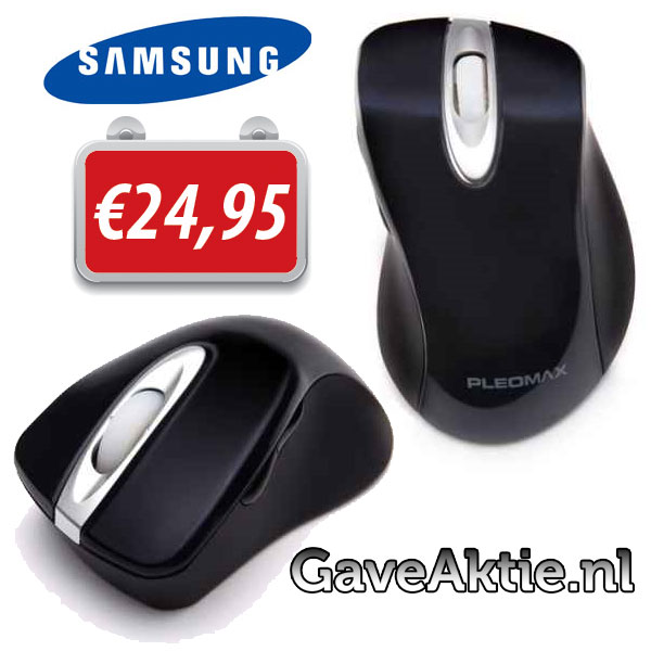 Gave Aktie - Samsung Pleomax Stylisch 2,4Ghz Draadloze Lasermuis Gave Aktie - Samsung Pleomax Stylisch 2,4Ghz Draadloze Lasermuis