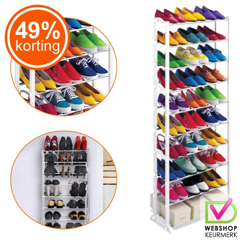 Gave Aktie - Schoenenrek: 30 paar Gave Aktie - Schoenenrek: 30 paar