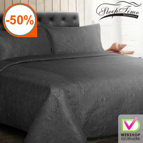 Gave Aktie - Sleeptime Luxe Bedspreien Grijs Gave Aktie - Sleeptime Luxe Bedspreien Grijs