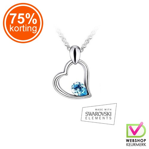 Gave Aktie - Swarovski Elements Collier Blauw Gave Aktie - Swarovski Elements Collier Blauw