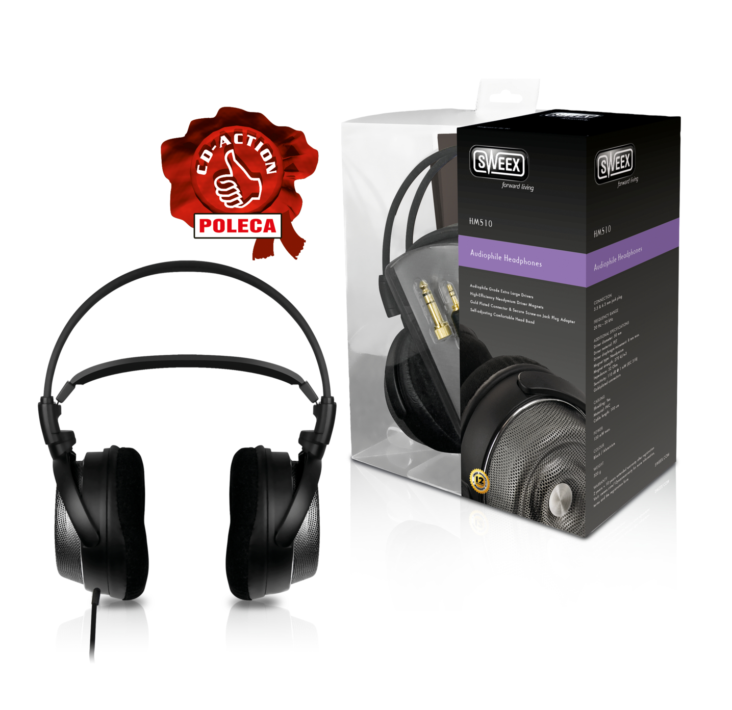 Gave Aktie - Sweex Hm510 Audiophile Headphones Gave Aktie - Sweex Hm510 Audiophile Headphones