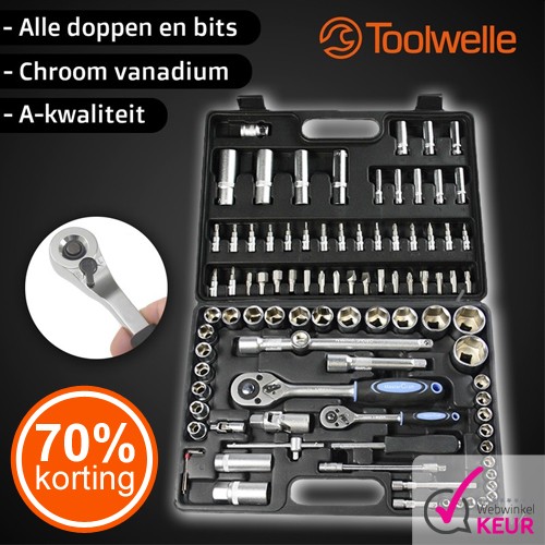 Gave Aktie - Toolwelle Doppenset 94 delig Gave Aktie - Toolwelle Doppenset 94 delig
