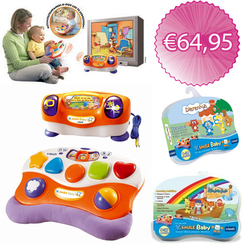 Gave Aktie - Vtech V-smile Baby Console + 3 Games Gave Aktie - Vtech V-smile Baby Console + 3 Games