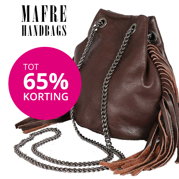 Goeiemode (v) - Fringe tassen van kalfsleer Goeiemode (v) - Fringe tassen van kalfsleer