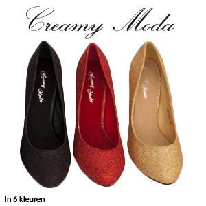 Goeiemode (v) - Glitter Pumps Van Creamy Moda (Maat 36 T/m 41)