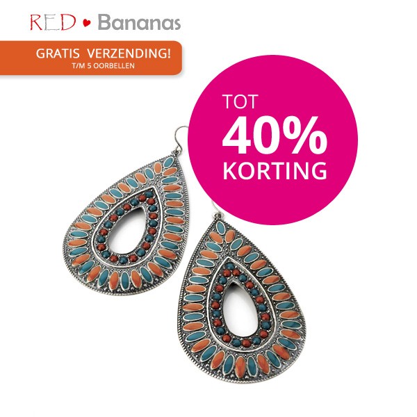 Goeiemode (v) - Red Bananas Musthave Oorbellen Goeiemode (v) - Red Bananas Musthave Oorbellen
