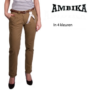 Goeiemode (v) - Trendy Chino Broeken Van Ambika