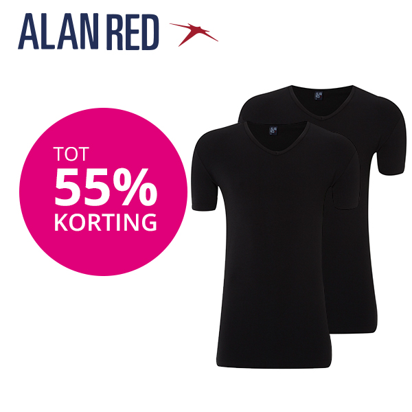Goeiemode (m) - 2-pack T-shirts van Alan Red Goeiemode (m) - 2-pack T-shirts van Alan Red