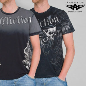 Goeiemode (m) - Affliction Live Fast t-shirts