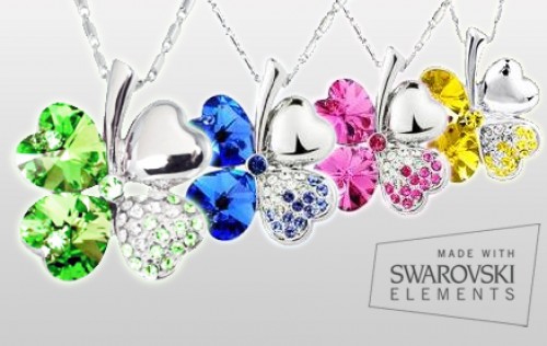 Golden Deals - GRATIS Collier met Swarovski Elements verkrijgbaar in 4 verschillende kleuren!