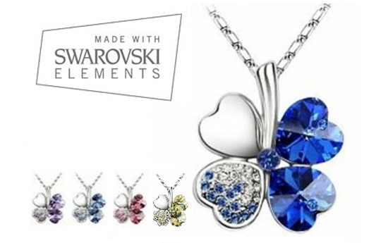 Group Actie - 0 Ipv €69,95 - Gratis Chique Collier Met Klavertje Vier Hanger Ingelegd Met Swarovski Kristallen, Beschikbaar In 4 Verschillende Kleuren! Group Actie - 0 Ipv €69,95 - Gratis Chique Collier Met Klavertje Vier Hanger Ingelegd Met Swarovski Kristallen, Beschikbaar In 4 Verschillende Kleuren!