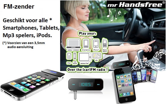 Group Actie - € 12,95 - Je Eigen Fm-zender Op Je (Auto)radio Met De Mr. Handsfree Fm601! (Waarde € 24,95) Group Actie - € 12,95 - Je Eigen Fm-zender Op Je (Auto)radio Met De Mr. Handsfree Fm601! (Waarde € 24,95)