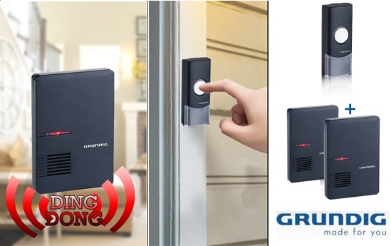 Group Actie - €14,95 - Draadloze Deurbel Van Grundig, Radiografisch, Weerbestendig En Breed Toepasbaar (Waarde €69) Group Actie - €14,95 - Draadloze Deurbel Van Grundig, Radiografisch, Weerbestendig En Breed Toepasbaar (Waarde €69)