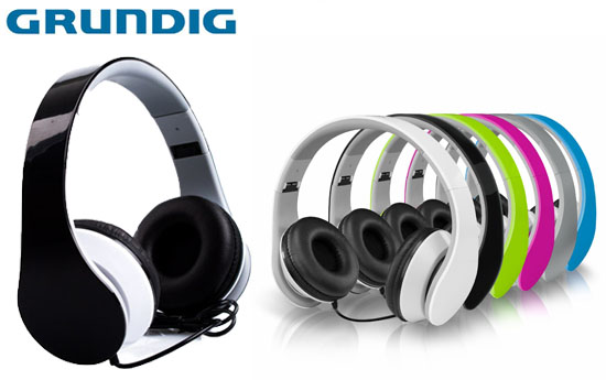 Group Actie - € 14,95 - Grundig Stereo Headphone In Zes Verschillende Kleuren (Waarde € 39,95)