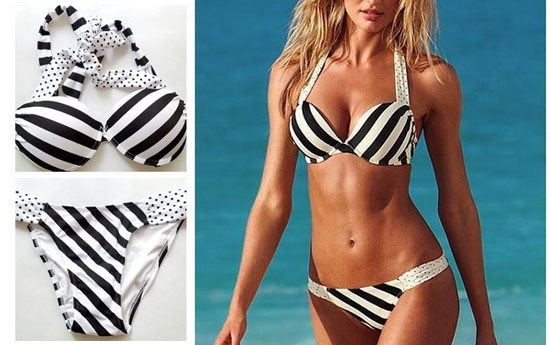 Group Actie - € 14,95 - Hippe Zwart-wit Gestreepte Push Up Bikini. In Drie Maten S/m/l. Dé Zomertrend Van 2014! Gratis Verzending (Waarde € 59,95) Group Actie - € 14,95 - Hippe Zwart-wit Gestreepte Push Up Bikini. In Drie Maten S/m/l. Dé Zomertrend Van 2014! Gratis Verzending (Waarde € 59,95)