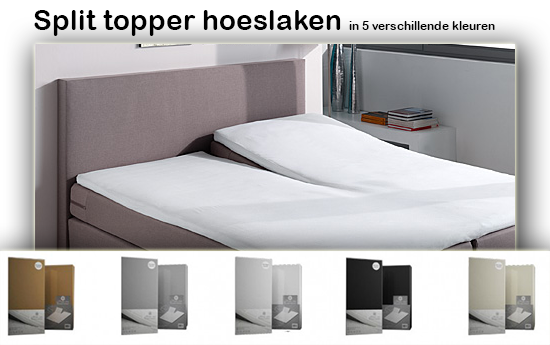 Group Actie - € 19,95 - Split Topper Hoeslaken. Dit Katoenen Hoeslaken Is Speciaal Ontwikkeld Voor Verstelbare Boxspringmatrassen. Inclusief Gratis Verzending! (Waarde € 61,95)