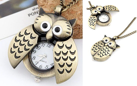 Group Actie - € 3,95 - Horloge 'Uil' Aan Schakelketting (Waarde € 19,95)