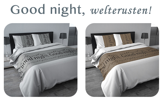 Group Actie - €39,95 - Good Night, Welterusten! De Luxe Serie. Heerlijk Slapen Onder Deze Dekbedovertrekken! (Waarde €79,-) Group Actie - €39,95 - Good Night, Welterusten! De Luxe Serie. Heerlijk Slapen Onder Deze Dekbedovertrekken! (Waarde €79,-)