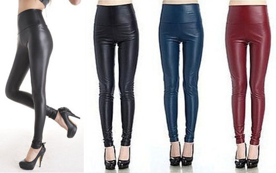 Group Actie - €6,95 - Leather Look Stretch Legging. One Size Fits All . Naadloos Strak, Mooi En Modieus! Inclusief Verzending. (Waarde € 24,95)