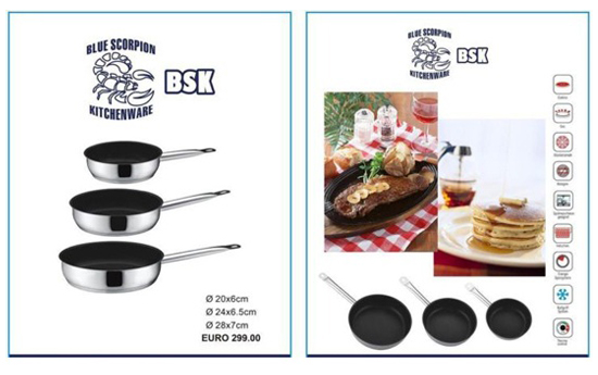 Group Actie - € 79 - 3 Delige Bsk Braadpannenset. Professionele Kwaliteit. Geschikt Voor Alle Warmtebronnen. Inclusief Verzendkosten. (Waarde € 299)