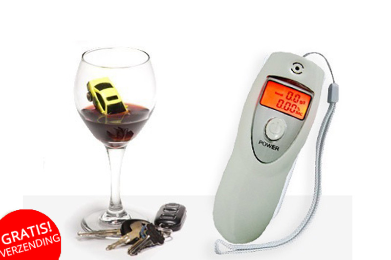 Group Actie - € 9,95 - Te Veel Gedronken? Controleer Het Nu Met De Digitale Alcoholtester! (Waarde €29,95)