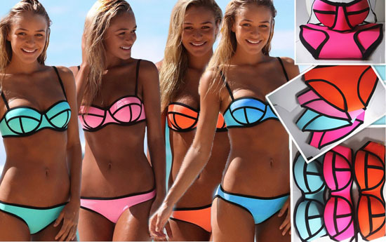 Group Actie - Black Lined Triangle Bikini: Dé Beach Trend Van 2015