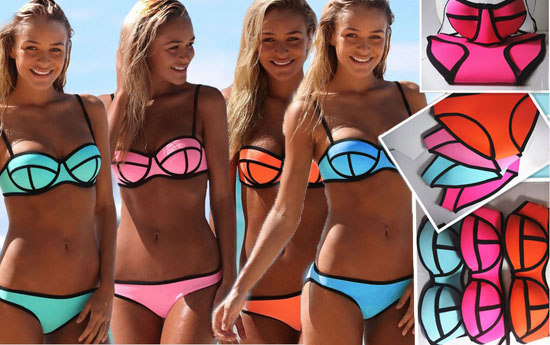 Group Actie - Black Lined Triangle Bikini: Dé Beach Trend Van 2015 Group Actie - Black Lined Triangle Bikini: Dé Beach Trend Van 2015