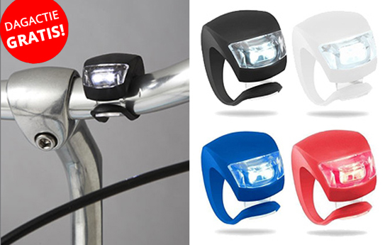 Group Actie - Gratis! - 2 Design Led Fietslampen, Inclusief Batterijen. De Nieuwe Norm Voor Verkeers Veiligheid In Het Donker. (Waarde € 19,95)