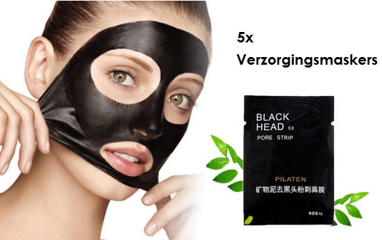 Group Actie - Gratis - 5 Blackhead Huidverzorgingsmaskers. Weg Met Puistjes, Acne En Andere Onzuiverheden. Snel, Veilig En Goedkoop! (Waarde € 19,95)