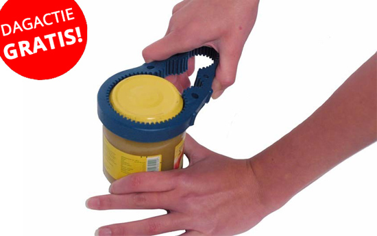 Group Actie - Gratis - Anti Slip Opener. De Slimme En Handige Keukenhulp Die Echt Iedere Fles En Iedere Pot Moeiteloos Open Krijgt. Group Actie - Gratis - Anti Slip Opener. De Slimme En Handige Keukenhulp Die Echt Iedere Fles En Iedere Pot Moeiteloos Open Krijgt.