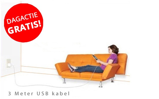 Group Actie - Gratis! - De Langste ….. Usb-kabel Voor Je Iphone 4/5, Ipad, Samsung, Nokia, Blackberry, Lg, Htc. Maar Liefst 3 Meter! (Waarde € 14,95)