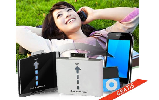 Group Actie - Gratis - Mini Battery Pack, Geschikt Voor Iphone En Ipod. Nooit Meer Een Lege Batterij! (Waarde € 39,95) Group Actie - Gratis - Mini Battery Pack, Geschikt Voor Iphone En Ipod. Nooit Meer Een Lege Batterij! (Waarde € 39,95)
