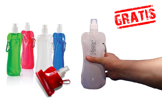 Group Actie - Gratis! - Set Van 2 Handige, Opvouwbare Waterflesjes. Group Actie - Gratis! - Set Van 2 Handige, Opvouwbare Waterflesjes.