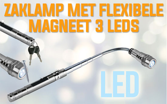 Group Actie - Gratis - Telescopische Zaklamp Met Flexibele Magnetische Kop