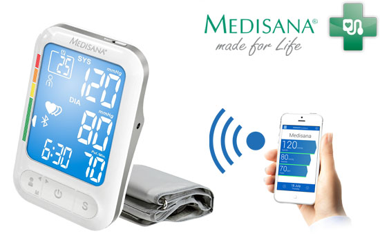 Group Actie - Medisana Bovenarmbloeddrukmeter Met Bluetooth En Ingebouwde Wekker