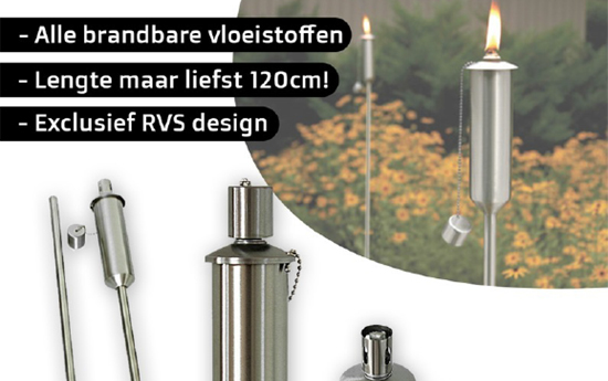 Group Actie - Rvs Tuinfakkels Xxl