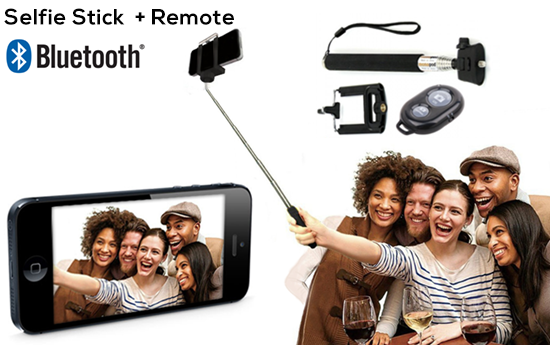 Group Actie - Selfie Stick Met Bluetooth Afstandsbediening
