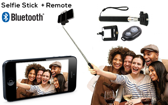Group Actie - Selfie Stick Met Bluetooth Afstandsbediening Group Actie - Selfie Stick Met Bluetooth Afstandsbediening