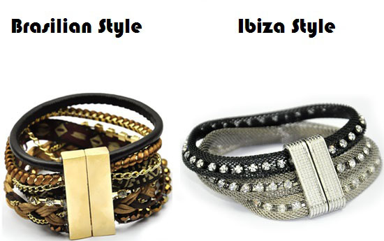 Group Actie - Trendy Magnetische Armbanden. Feestelijk Ibiza Style Of Kleurrijk Brasilian Ipanema Style