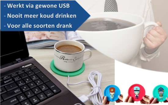 Group Actie - Usb Warmhoudplaatje | Altijd Lekkere Warme Drankjes Tijdens Het Werk (Waarde € 14,95)