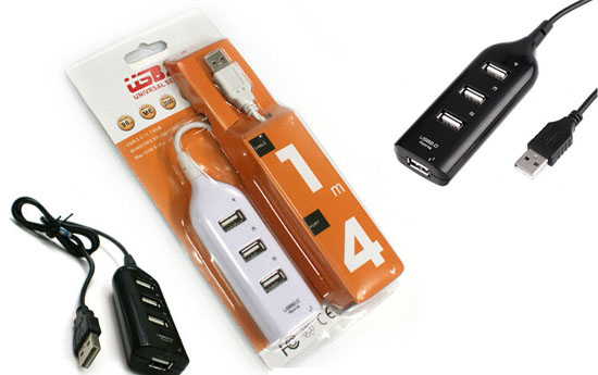 Group Actie - Usb-stekkerdoos Voor Pc, Laptop Of Tablet. Met 4 High Speed Usb 2.0 Poorten.