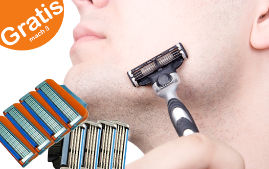 Group Actie - Vanaf € 0,00 - 4-Pack Scheermesjes! Geschikt Voor Gillette Mach 3, Fusion Handheld Of Venus. (Waarde € 24,95) Group Actie - Vanaf € 0,00 - 4-Pack Scheermesjes! Geschikt Voor Gillette Mach 3, Fusion Handheld Of Venus. (Waarde € 24,95)